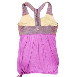 Lululemon Athletica Racerback Tank Top Size 6 Purple & Beige activewear top